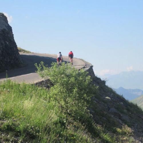 Andy And Paul Ascending Col Du Galibier