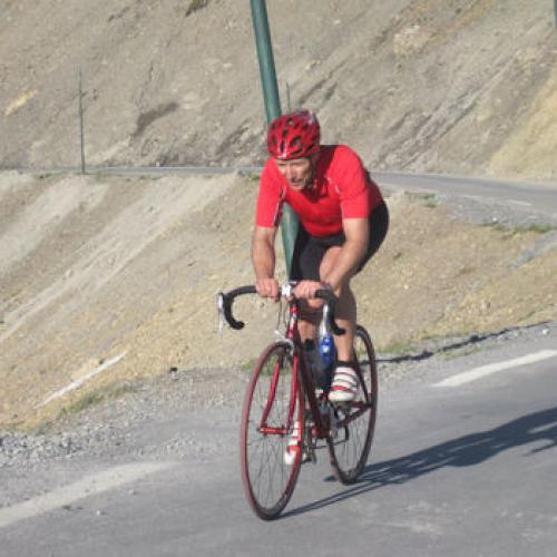 Paul Arriving At Summit Of Galibier